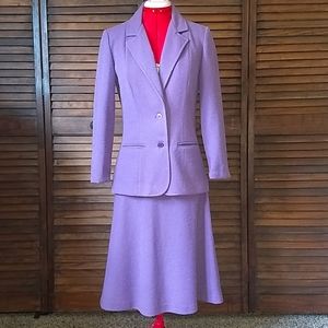 Purple Bouclé Suit